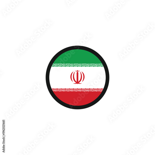 Iran flag vector design illustration