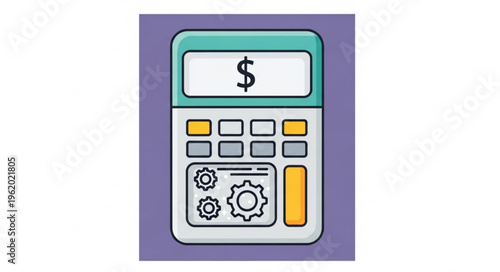 Calculator with Dollar Sign - Financial Tool for Calculations and Budgeting.