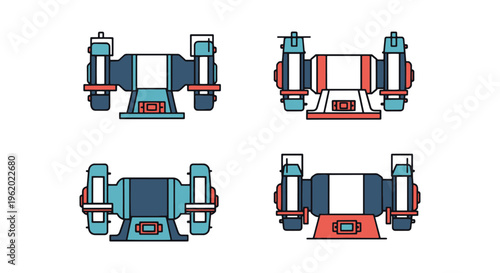 Bench Grinder Line art vector creative clean abstract