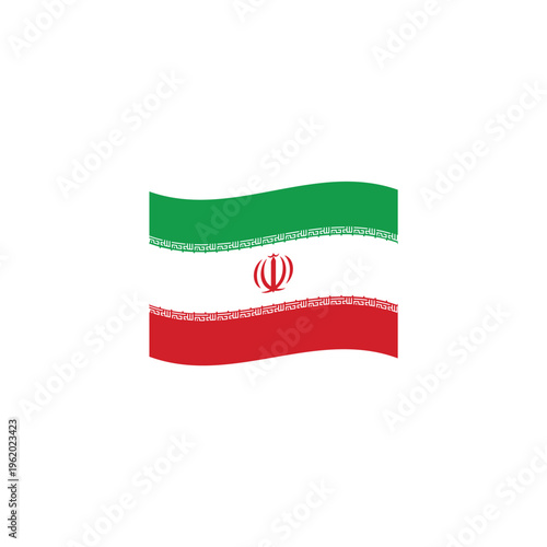 Iran flag vector design illustration