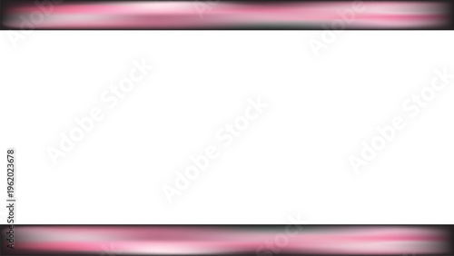 White empty background with thin metallic pink and black horizontal bar frames at top and bottom