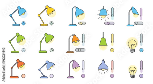 A collection of colorful computer keyboards arranged in a grid.