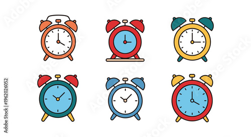 Alarm Clock Stand Line art minimal abstract vector