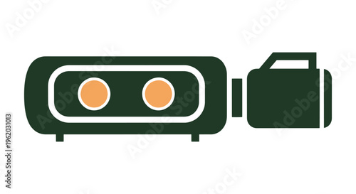 Camp stove Line art vector simple color pattern