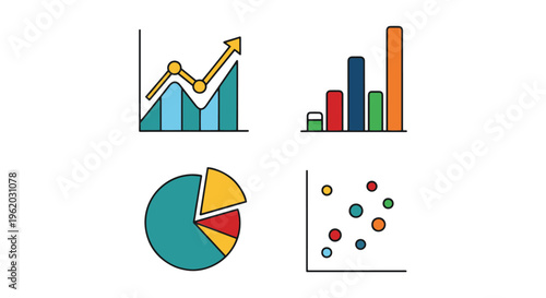 Data Analysis Chart Line art simple abstract minimal illustration