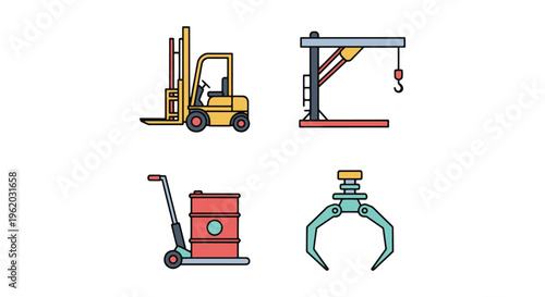 Drum Lifter Line art vector abstract modern shape illustration