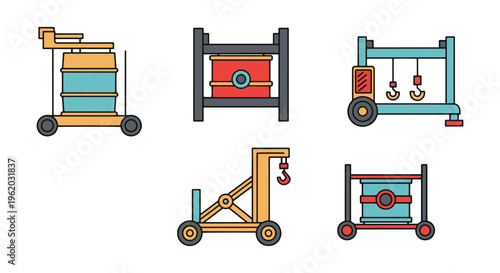 Drum Lifter Line art vector creative graphic abstract
