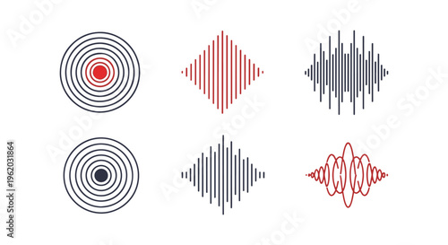 Diffraction Pattern Line art modern colorful vector