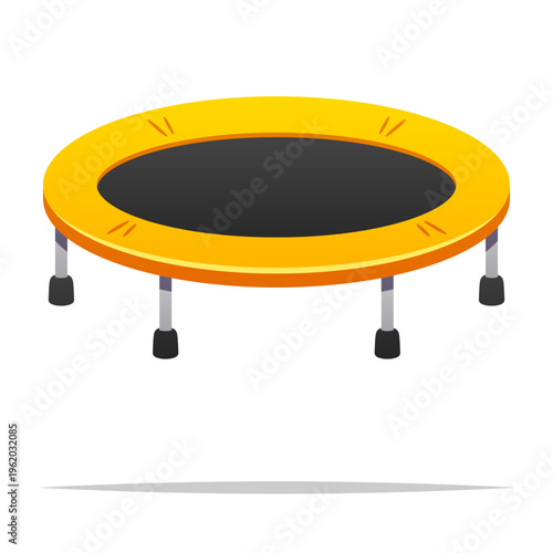 Single trampoline vector isolated illustration