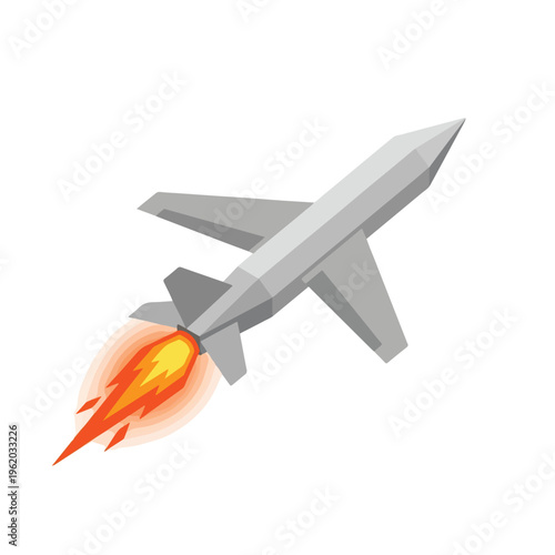 vector isometric of an unmanned aircraft gliding 05