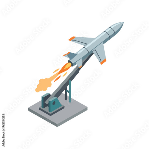 vector isometric of an unmanned aircraft being launched 03