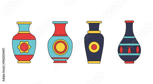 Decorative Vase Line art creative abstract modern illustration