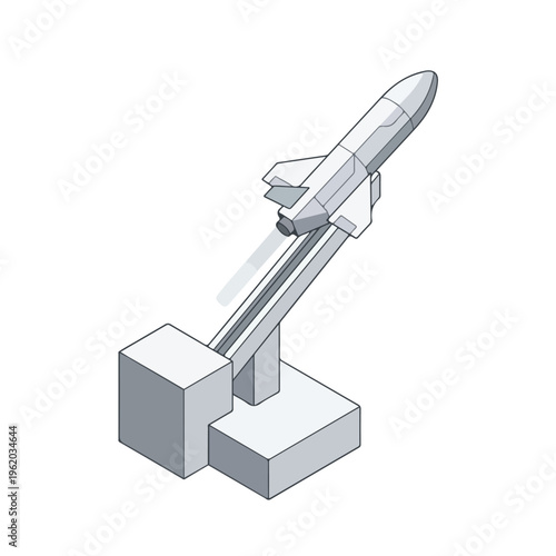 vector isometric of an unmanned aircraft being launched 2