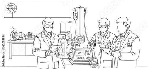 scientists working in laboratory