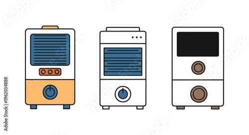 Dehumidifier Line art vector modern abstract clean