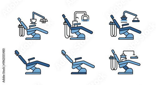 Dental Chair Line art vector clean abstract pattern illustration