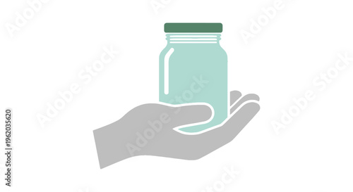 Glass reuse Line art vector simple decorative abstract