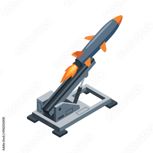 vector isometric of an unmanned aircraft being launched 005