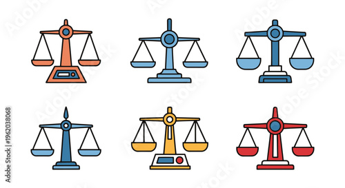 Analytical Balance Line art clean abstract modern vector