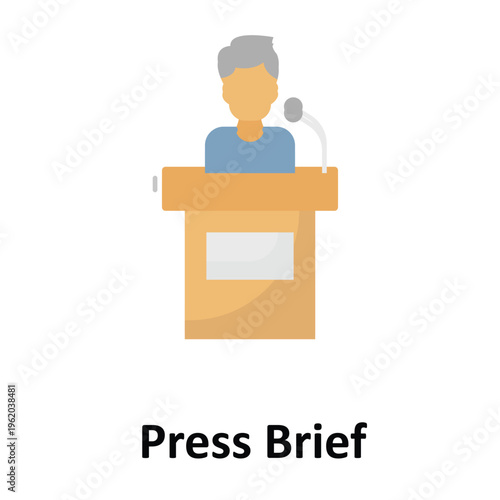 Press Brief Vector icon which can easily modify or edit
