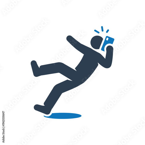 Falling due to Distraction Icon