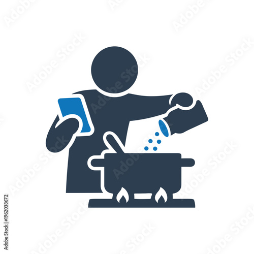 Distracted Cooking Hazard Icon