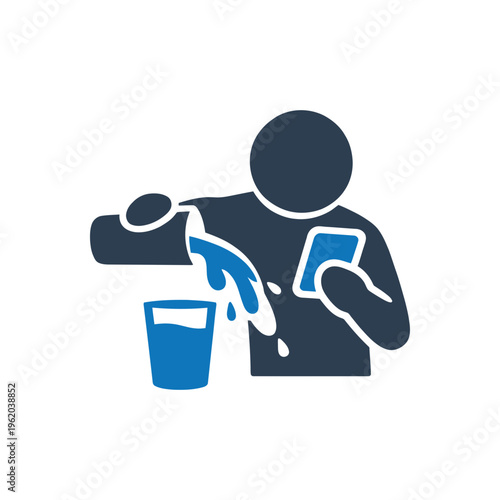 Clumsy Water Pouring Distraction Icon