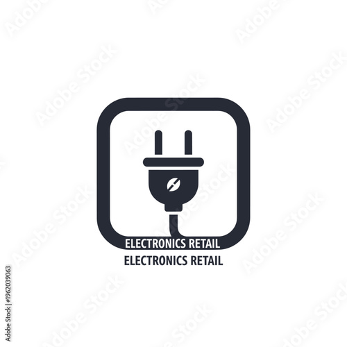 Electronics retail shop logo template.