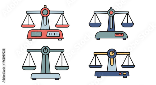 Analytical Balance Line art clean minimal shapes illustration