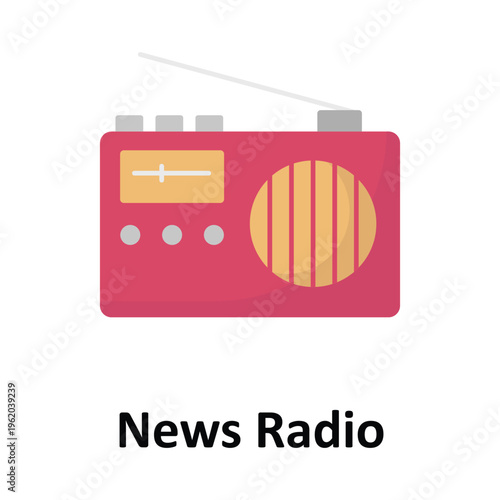 News Radio Vector icon which can easily modify or edit