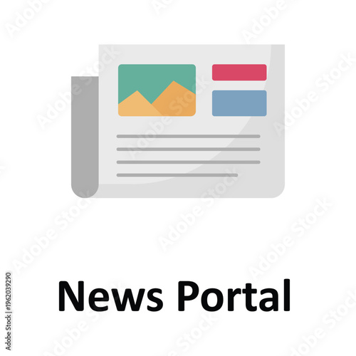 News Portal Vector icon which can easily modify or edit
