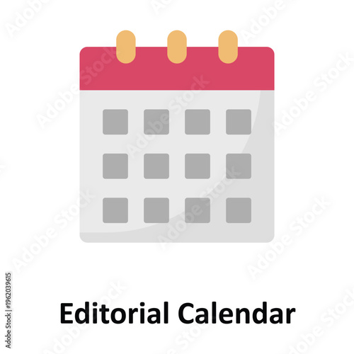  Editorial Calendar Vector icon which can easily modify or edit