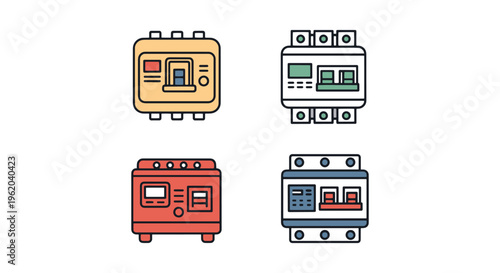 Generator Circuit Breaker Line creative abstract color design