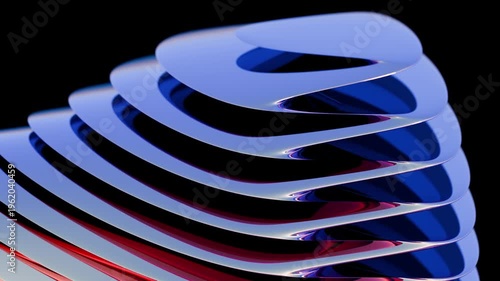 A visually striking arrangement of layered shapes with a glossy finish in vibrant colors Layered Shapes Vibrant Colors Glossy Finish Design Art 3D Colorful. Concept featuring layered shapes, vibran...