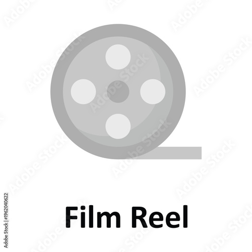 Film Reel Vector icon which can easily modify or edit