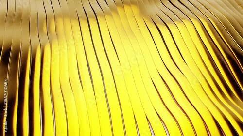 A mesmerizing abstract background featuring golden wavy lines Gold Wavy Lines Shiny Metallic Smooth Flowing. Concept featuring gold, wavy, lines, shiny, metallic for professional motion graphics an...