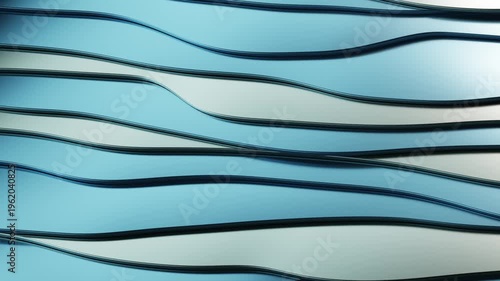 Flowing abstract lines create a soothing visual effect Wavy Lines Blue White Flowing Design Smooth Artistic. Concept featuring wavy lines, blue, white, flowing, design for professional motion graph...