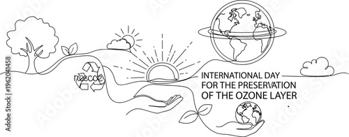international day for preservation of ozone layer illustration