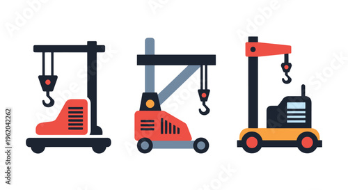 Industrial Lifter Line art simple clean abstract vector