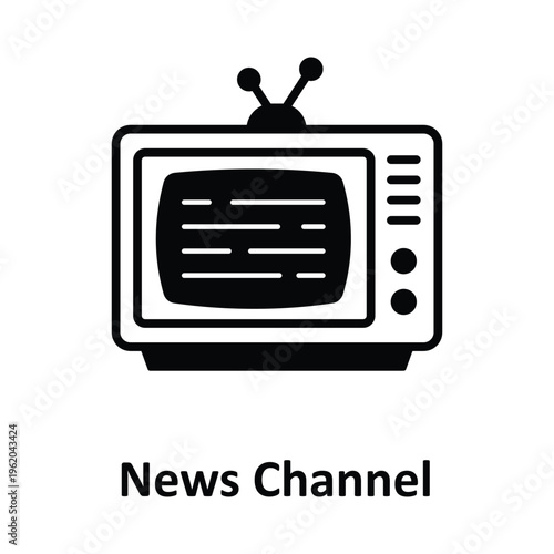 News Channel Vector icon which can easily modify or edit