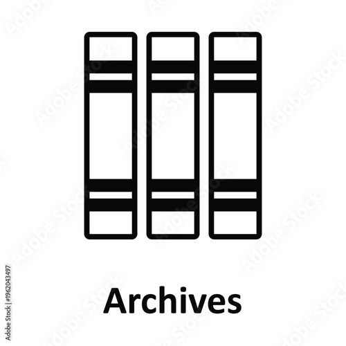 Archives Vector icon which can easily modify or edit