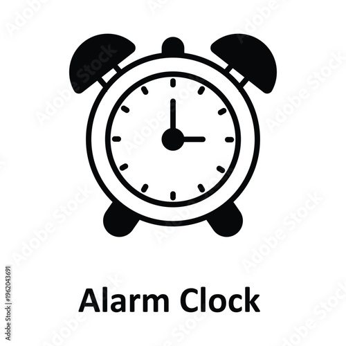Alarm Clock Vector icon which can easily modify or edit