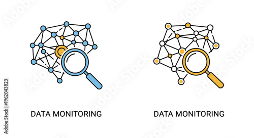 Industrial Monitoring System creative minimal shapes illustration