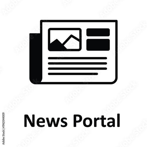 News Portal Vector icon which can easily modify or edit