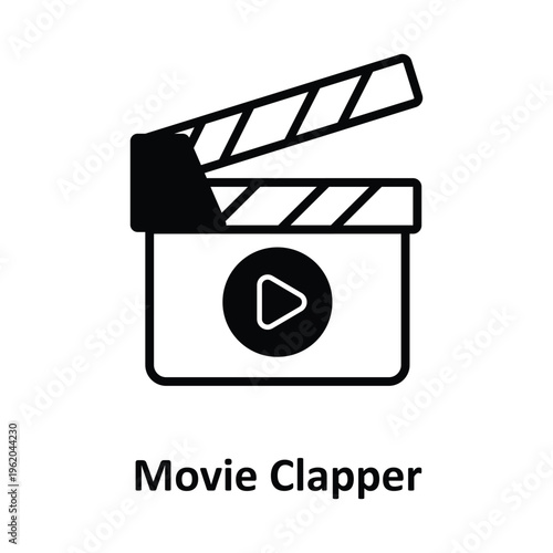 Movie Clapper Vector icon which can easily modify or edit