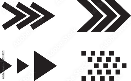 Arrow set icon design, Doodle arrow element with isolated on transparent background. 