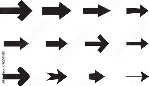 Black arrow vector sign, Direction arrow symbol design, Artistic pointer black arrow button, 