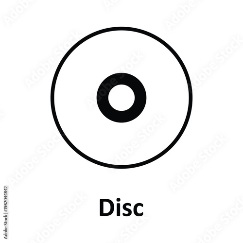 Disc Vector icon which can easily modify or edit