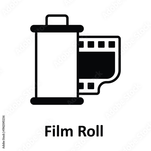 Film Roll Vector icon which can easily modify or edit