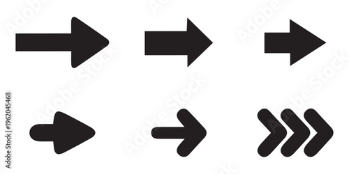 A set of Vector Black Arrow Icon Set Design, Neon Black Arrow Sign and Symbol. 